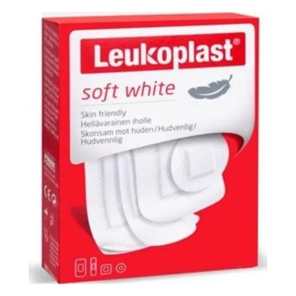 Leukoplast Soft White 19x72mm (12 ad.), 6x22mm (6 ad.), 38x72mm(8 ad.), 38x38 mm(4 ad.) Yara Bandı
