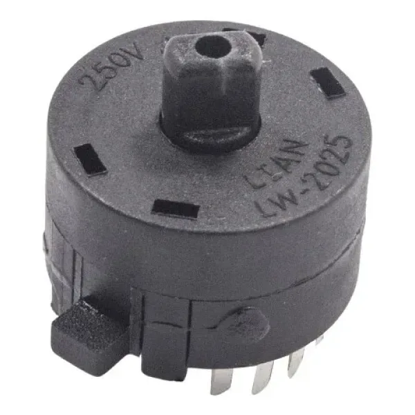LW-2025 20mm 6 Konumlu Rotary Switch - Komitatör
