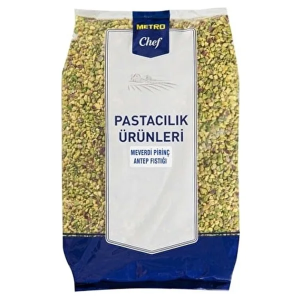 Metro Chef Pirinç Meverdi Fıstık 1KG Pastacılık Pasta Tatlı Mutfak Şef