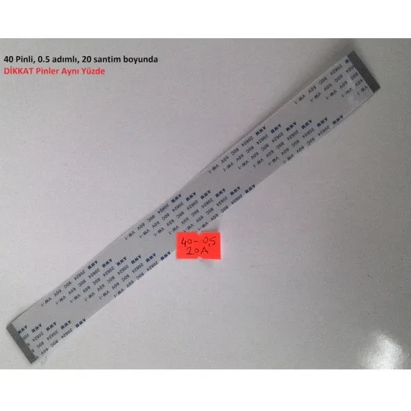 Navitech Dtv-7600 Lcd Ekran 40 Pin Flex Kablo 40-0.5-20A
