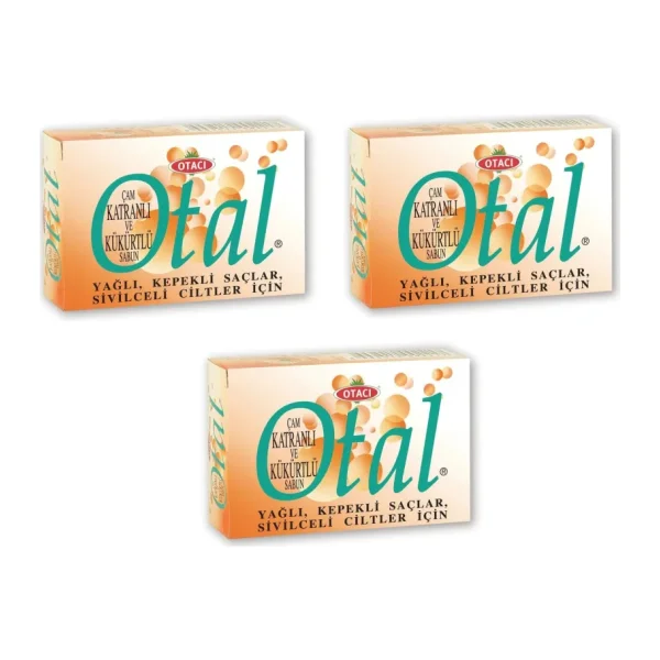 Otacı Doğal Çam Katranlı ve Kükürtlü 80 gr 3 Adet Sabun