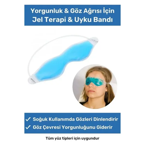 Özel Üretim Soğuk Sıcak Uygulama Göz Terapi Bandı Işık Önleyici Göz Dinlendirme Jel Uyku Bandı