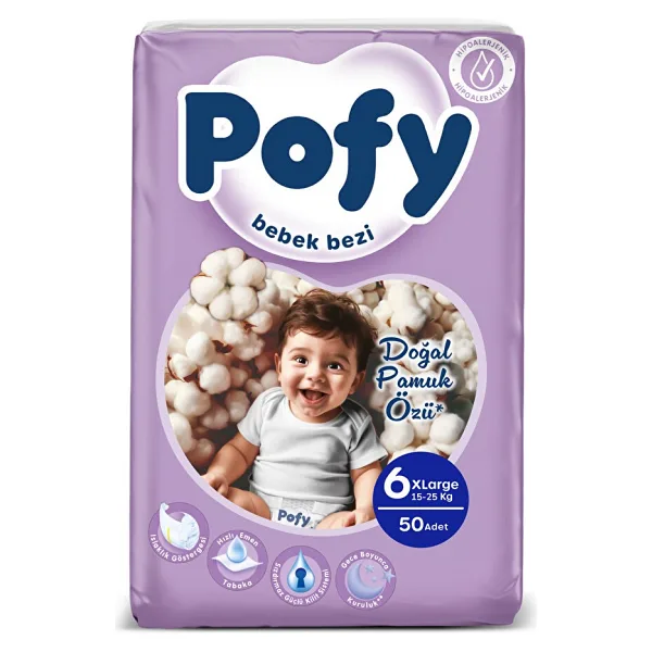 Pofy 6 Numara X Large 50'li Bebek Bezi