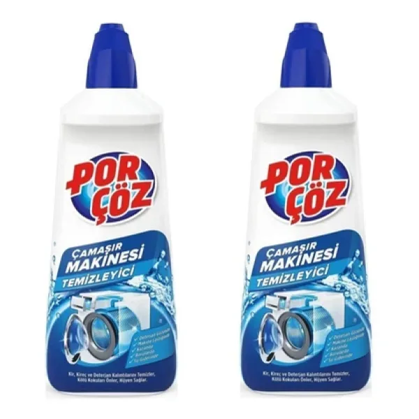 Porçöz Çamaşır Makinesi Temizleyici 250ml. X 2 Adet