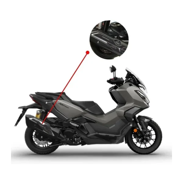 Redline Grafik ADV350 Karbon Görünümlü Egzos 3D Kabartmalı Pad Sticker Etiket Redlinegrafik