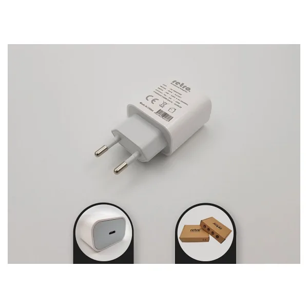 RETRO 5V 3A 15W USB-C (Type C) Hızlı Şarj Adaptörü