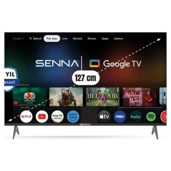 Senna 50UQ9500F 4K Ultra HD 50" 127 Ekran Uydu Alıcılı Google Smart QLED TV