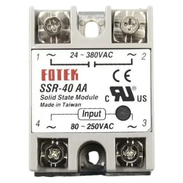 SSR-40AA Solid State Röle 40A - 80-250VAC Giriş 24-380VAC Çıkış