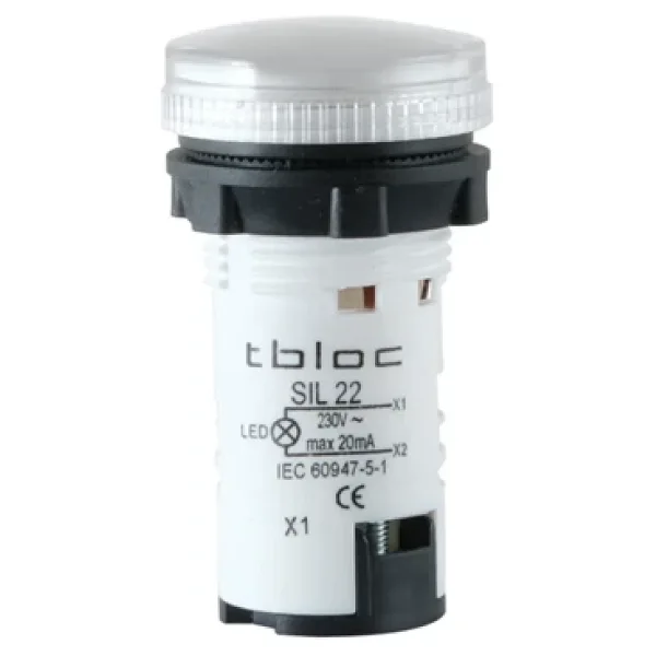 Tbloc SIL22-24 Beyaz Sinyal Lambası Led 24V