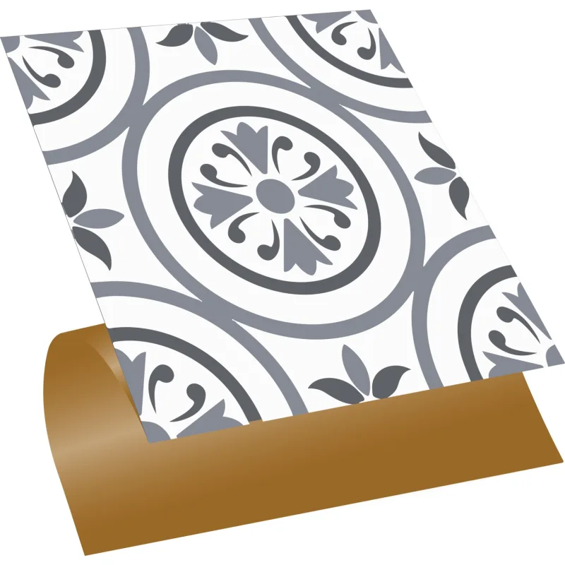 Tink Kendinden Yapışkanlı Banyo Mutfak Kaplama Geometrik 03 Desenli Pvc Karo 30X30 cm (11 Adet) 1 M2