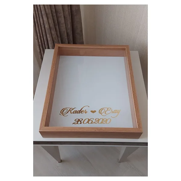 Verda Çerçeve 40x50 Cm Bambu Gül Anı Çerçevesi! Derin Ledsiz Çerçeve! Gül Anı Çerçevesi-gelin Buketleri Için