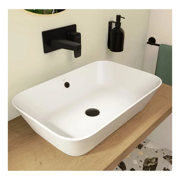 VitrA 7425B003-0012 Geo Dikdörtgen 60 cm Çanak Lavabo