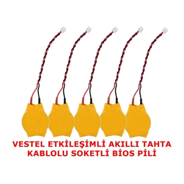 Westinghouse Vestel Etkileşimli Akıllı Tahta Kablolu Soketli Bios Pili 5 Adet - 5'li