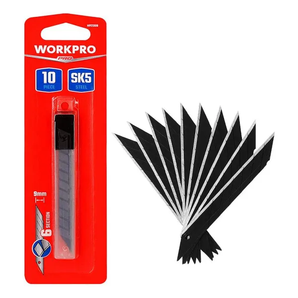 Workpro Wp212018 9mm 30 Açılı 10'lu Maket Bıçağı Yedeği Gri