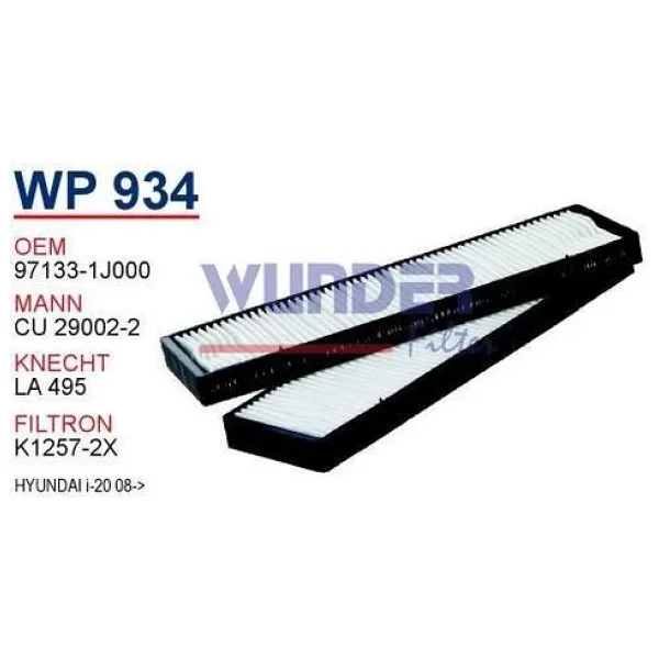 WUNDER WP934 Polen Filtresi Hyundai İ-20 08- Uzun Tip