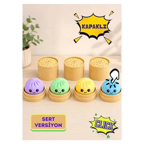 You Toys Mini Kapaklı Çin Mantısı 1 Adet Sürpriz Renk Clickerlı Figür Oyuncak Sert Versiyon
