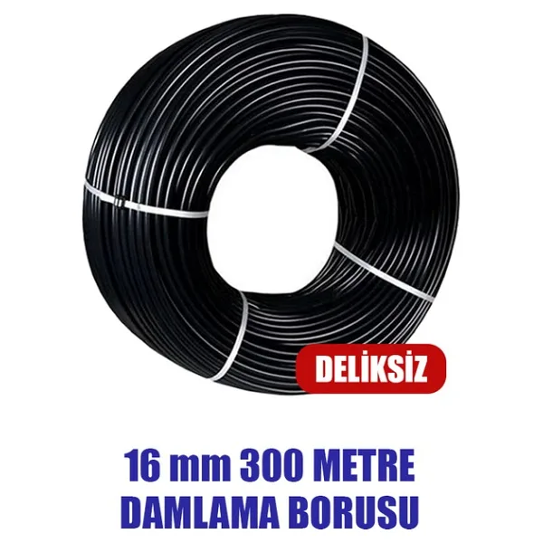 16 Mm Damlama Borusu 300 Metre Deliksiz Damla Sulama Hortumu Sulama Sistemi
