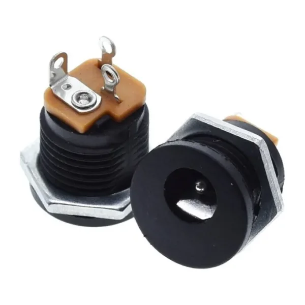 5.5x 2.1mm Plastik DC Güç Soketi Panel Montaj Power Jack Adaptör