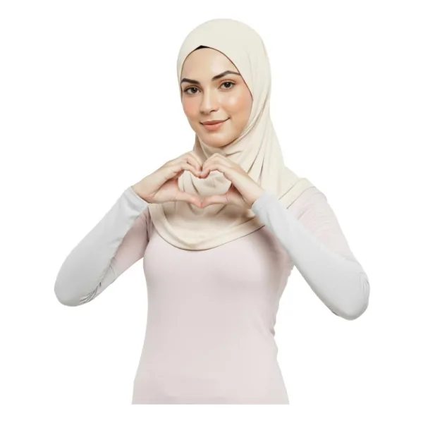 Altobeh Pratik Tesettür Kolluk Penye Namaz Kolluğu Düz Gri