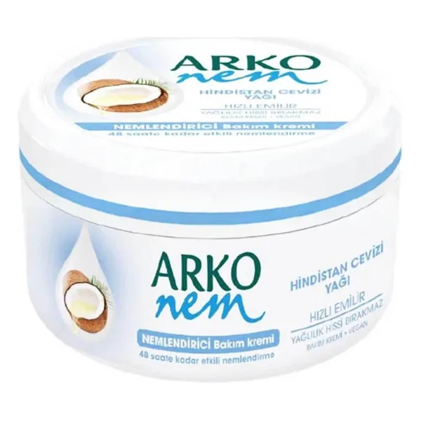 Arko Nem Hindistan Cevizi Yağı Nemlendirici Bakım Kremi 300 ml