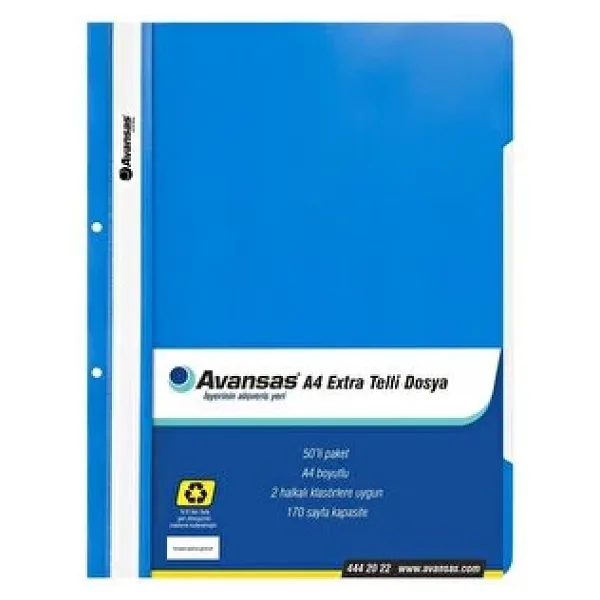 Avansas Extra 50 Adet Telli Dosya