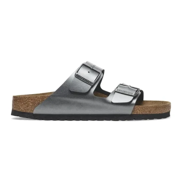 Birkenstock Arizona Birko-Flor 1029224-1029233 Metalik Gri Terlik