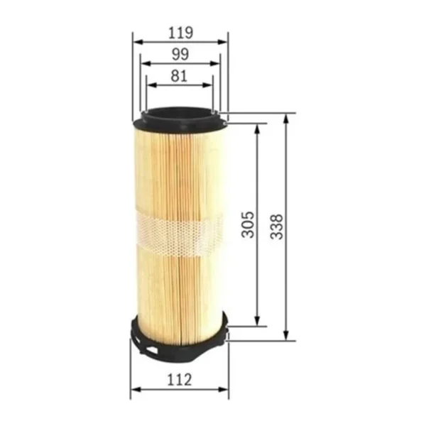 BOSCH F026400214 HAVA FİLTRESİ MERCEDES C-KLASSE W204/C204/S204 C 220 CDI 170HP 03/07-10/08 MERCEDES
