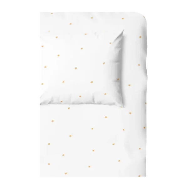 Casadora Baby Stars %100 Organik Pamuk Saten Bebek Lastikli Çarşaf Seti 70 x 140 cm + 35 x 45 cm