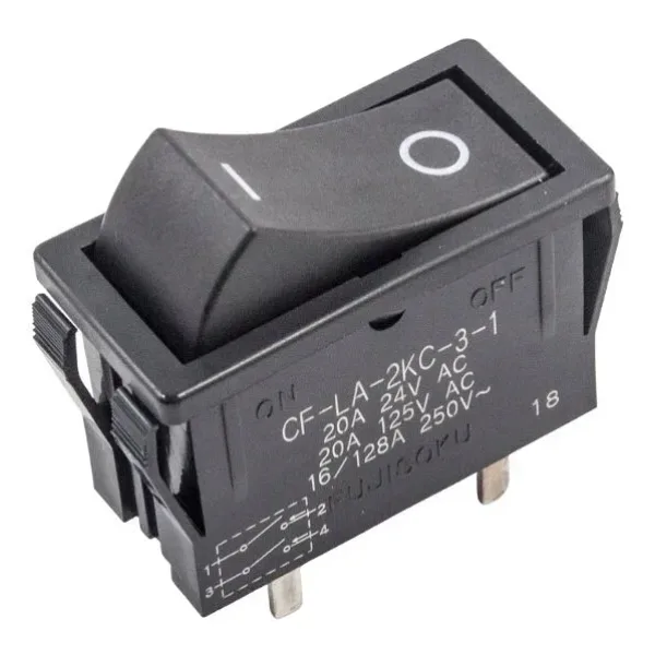 CF-LA-2KC-3-1 DPST On/Off Anahtar 4 Pin