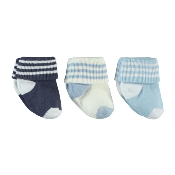 Civil Baby Erkek Bebek 3'lü Çorap Set 0-6 Ay Lacivert