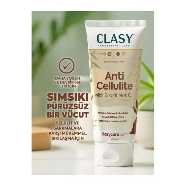 Clasy Care Anti Selülit Krem 100 ml - Selülit Karşıtı, Unisex, Tüm Cilt Tiplerine Uygun Etkili Formül