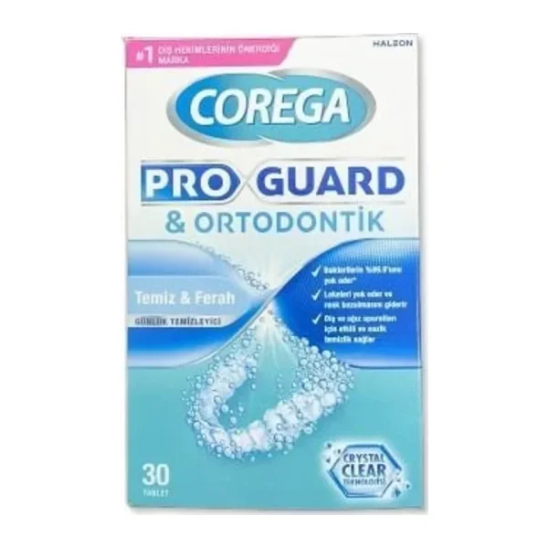 Corega Proguard & Retainer 30'lu Protez Temizleme Tableti