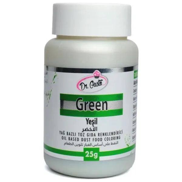 Dr. Gusto Yağ Bazlı Yeşil 25 gr Toz Gıda Boyası