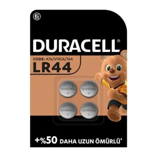 Duracell LR44 4'lü Alkalin Düğme Pil