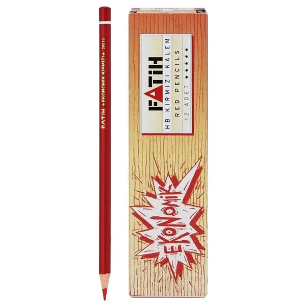 Fatih 25010 12'li Kırmızı HB Kopya Kalemi