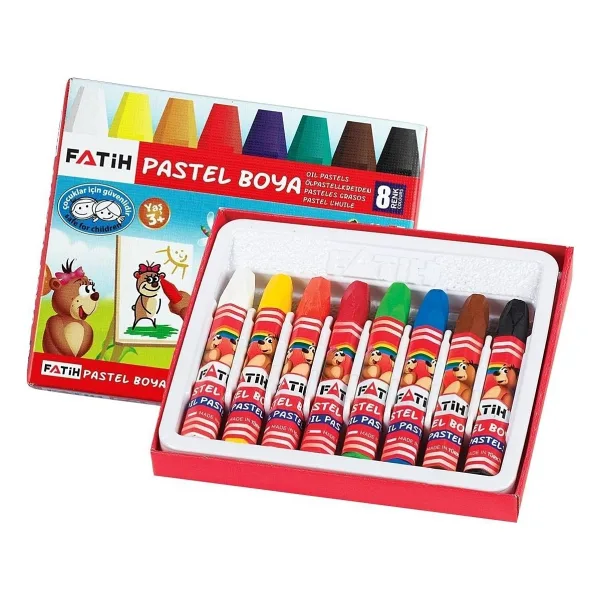 Fatih King Size Karton Kutulu 8'li Pastel Boya