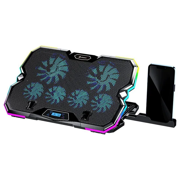 GameBooster GB-NS10 Hurricane RGB 6 Fanlı USB 2.0 17" Laptop Soğutucu
