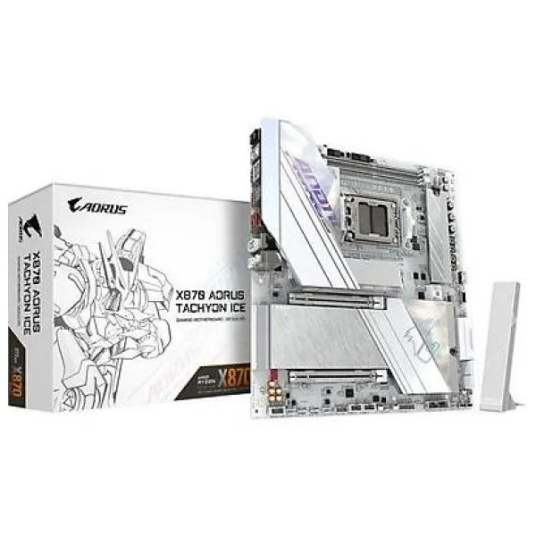 Gigabyte X870 Aorus Tachyon Ice Wi-Fi AMD AM5 DDR5 E-ATX Anakart