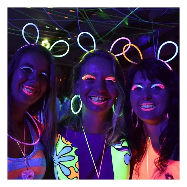 Glow Taç Fosforlu Taç Karışık Renk 12 Adet