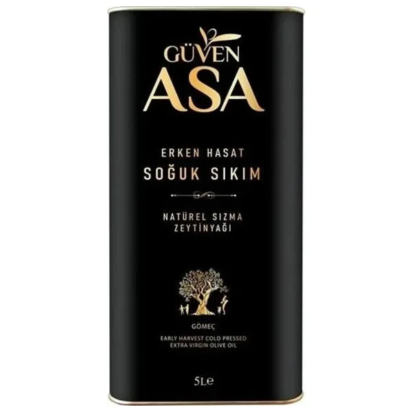 Güven Asa Erken Hasat Soğuk Sıkım Natürel Sızma Zeytinyağı 5 lt
