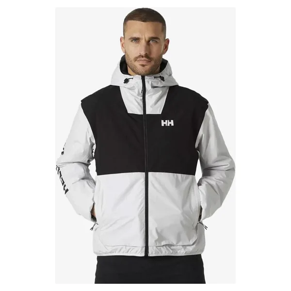 Helly Hansen Ervik Insulated Rain HHA.53983-823 Kapüşonlu Beyaz Erkek Yağmurluk