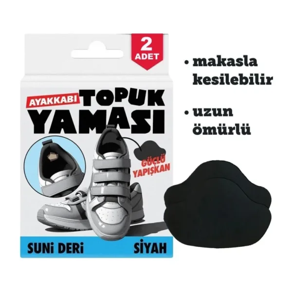 Hobialem Ayakkabı Topuk Yaması 2 Adet Kendinden Yapışkanlı Ayakkabı Tamir Bandı Siyah