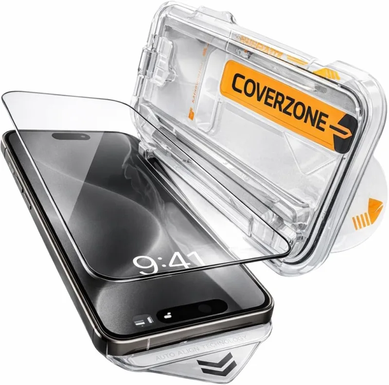 iPhone 17 İle Uyumlu 5D Kırılmaz Ekran Koruma Hızlı Kolay Uygulama Aparatlı Kıt Box 9H Glass Full Cover Magic Ekran Koruyucu iPhone 17 için 5D Kırılmaz Ekran Koruma