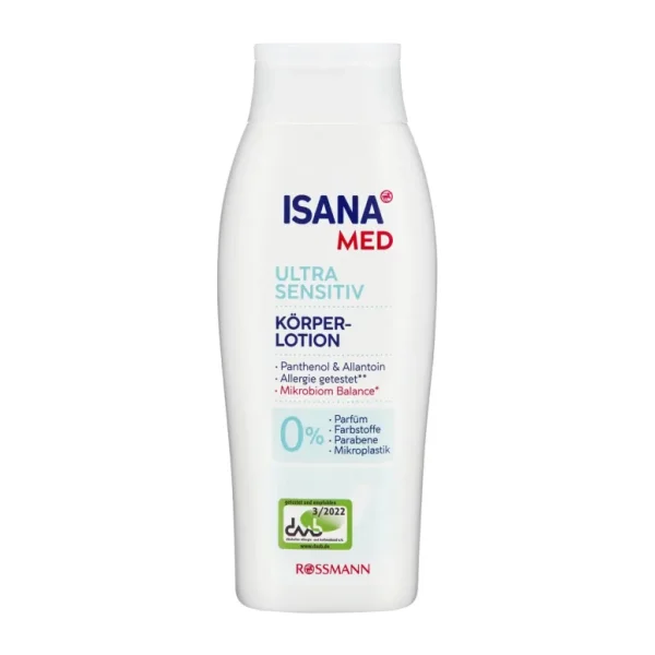 Isana Med Vücut Losyonu Nemlendirici Etkiyle 250 ml Hassas Ciltler İçin Özel