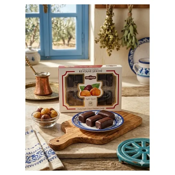 Kibarzade Çikolata Kaplamalı Kestane Şekeri ( 240 Gr )