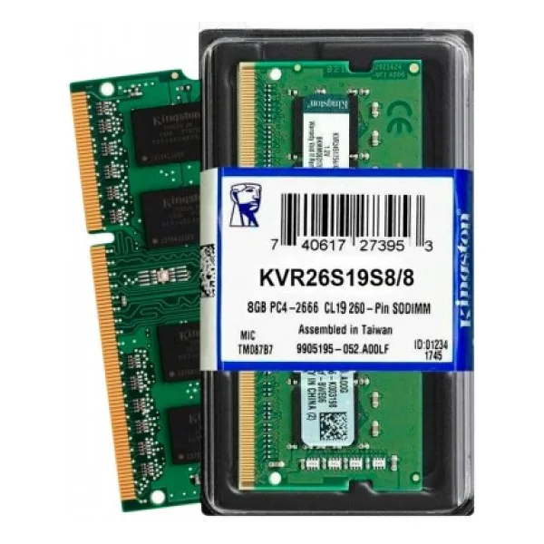 Kingston 8 GB 2666 MHz CL19 KVR26S19S8/8 DDR4 Ram