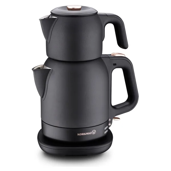 Korkmaz Demkolik A359-13 Mat Siyah 1600 W Çelik Çay Makinesi