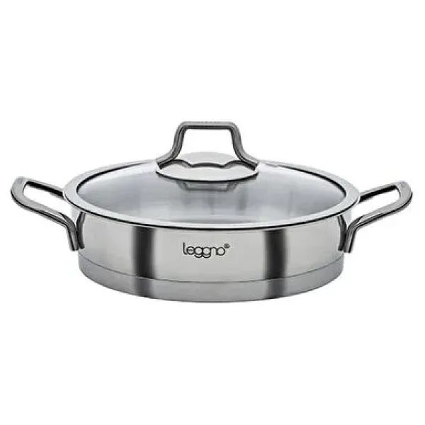 Leggno VIT1316SHK18 Cam Kapaklı 18 cm Çelik Sahan