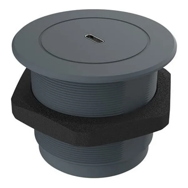 Metalline Circular-Line Modüler Hızlı Şarj Kutusu USB-C-Antrasit