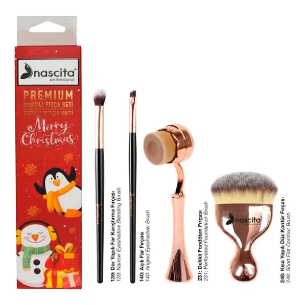 Nascita Premium Christmas 04 Makyaj Fırça Seti
